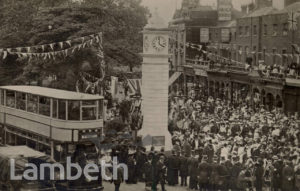 CLOCK TOWER UNVEILING, CLAPHAM HIGH STREET