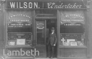 J.B.WILSON, UNDERTAKER, HIGH STREET, WEST NORWOOD