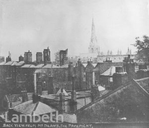 BACK VIEW FROM THE PAVEMENT, CLAPHAM