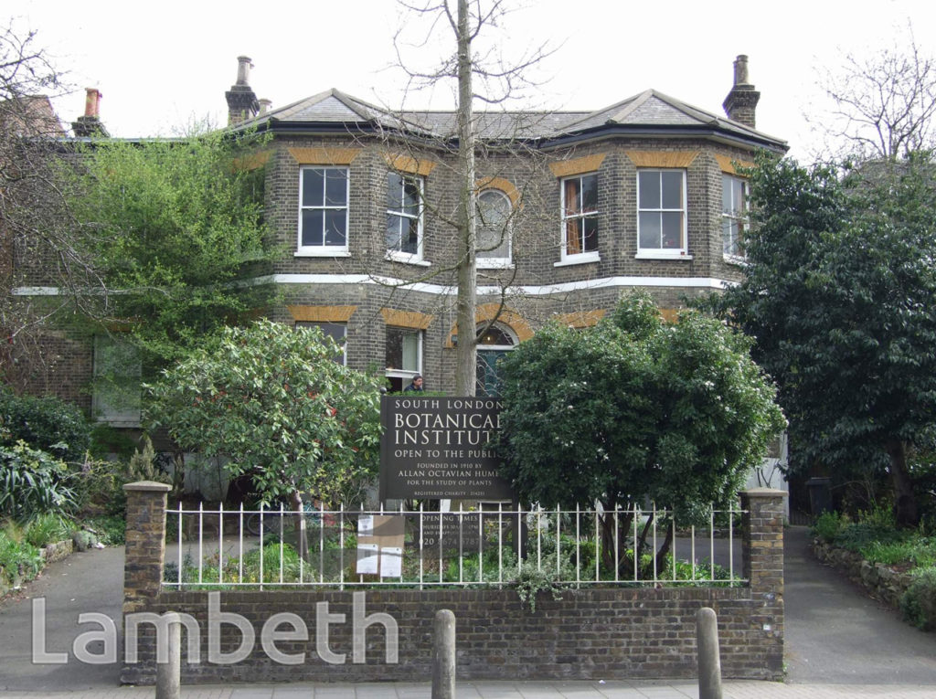 SOUTH LONDON BOTANICAL INSTITUTE, NORWOOD ROAD, TULSE HILL