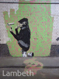 BANKSY ARTWORK, CANS FESTIVAL, LEAKE STREET, WATERLOO