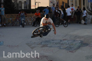 BMX RIDER, STOCKWELL PARK SKATEBOARD PARK, BRIXTON