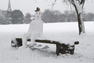 SNOWMAN, BROCKWELL PARK, HERNE HILL