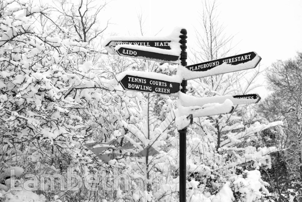 BROCKWELL PARK UNDER SNOW, HERNE HILL