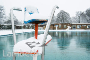 BROCKWELL PARK LIDO UNDER SNOW, HERNE HILL