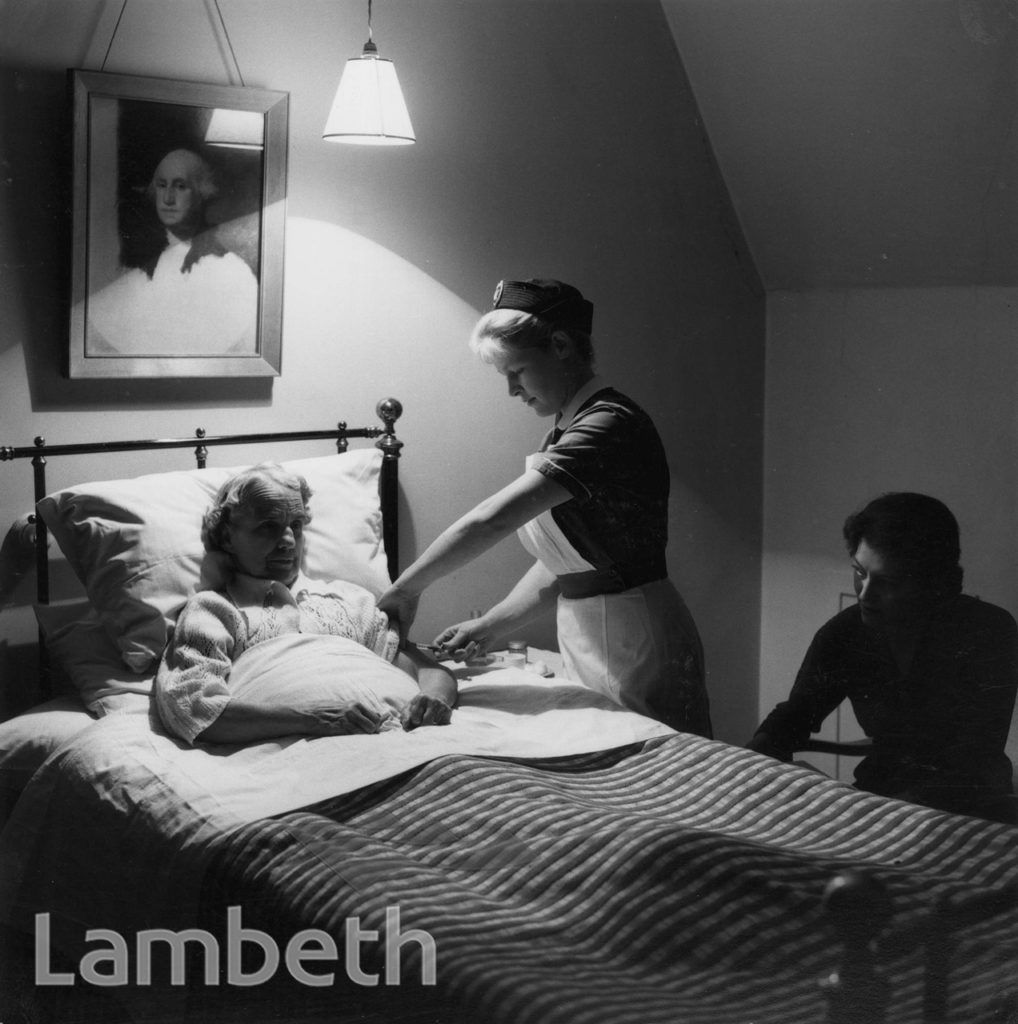 CAMBERWELL DISTRICT NURSE WITH PATIENT