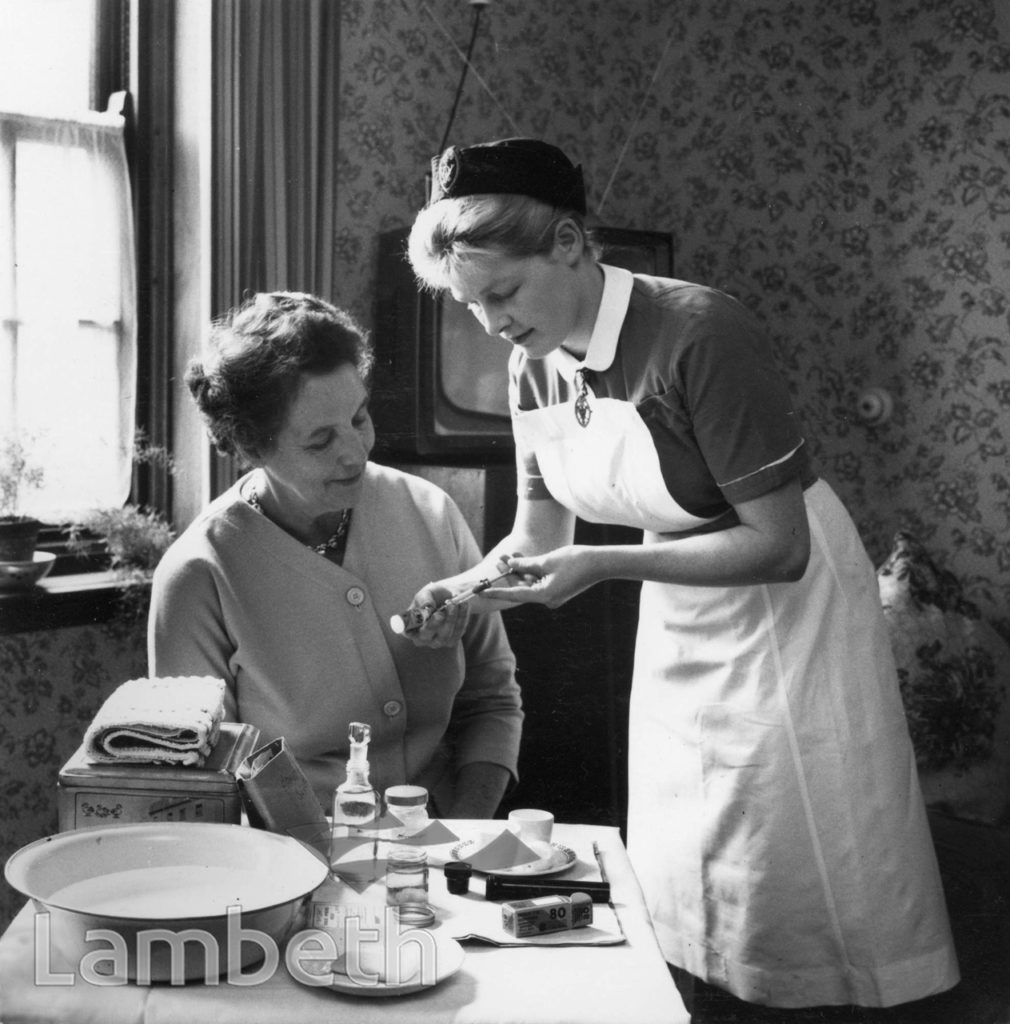 CAMBERWELL DISTRICT NURSE WITH PATIENT