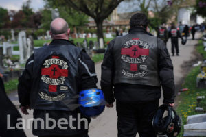 HELLS ANGELS FUNERAL, STREATHAM PARK CEMETERY