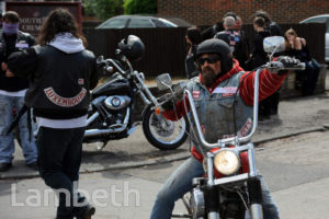 HELLS ANGELS FUNERAL, STREATHAM PARK CEMETERY