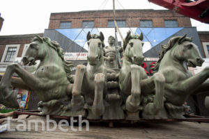STATUE REMOVAL, CAESARS, STREATHAM HIGH ROAD