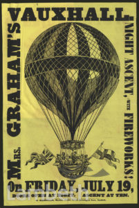 MRS GRAHAM'S BALLOON ASCENT, VAUXHALL GARDENS