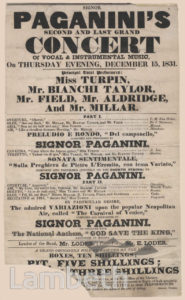 PAGANINI CONCERT, VAUXHALL GARDENS