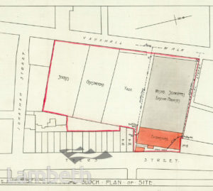 PLAN: MESSRS SCHWEPPES LTD, VAUXHALL WALK, LAMBETH