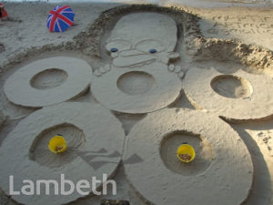OLYMPIC RINGS SAND SCULPTURE, SOUTH BANK