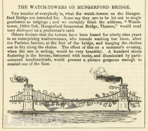 WATCHTOWERS ON HUNGERFORD BRIDGE