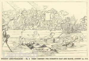 DOGGETT COAT AND BADGE RACE, RIVER THAMES, LAMBETH