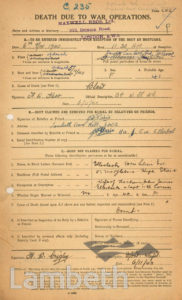 WORLD WAR II DEATH NOTICE: DORIS ELLERBECH, SOUTH LAMBETH