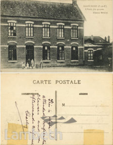 BRIXTON SOLDIER'S POSTCARD HOME, WORLD WAR 1