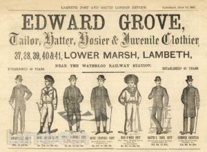 ADVERT FOR EDWARD GROVE, TAILOR, LOWER MARSH, WATERLOO