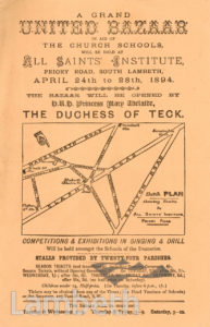 CHURCH SCHOOLS' BAZAAR, PRIORY ROAD, SOUTH LAMBETH
