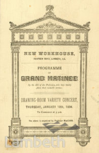 CONCERT, NEW WORKHOUSE, RENFREW ROAD, KENNINGTON