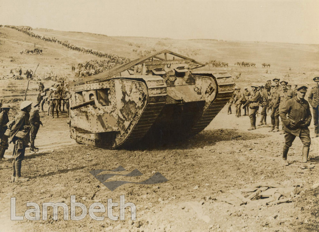 OFFICIAL WWI PHOTO: FIRST USE OF TANKS, BATTLE OF THE SOMME