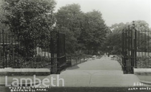 TULSE HILL ENTRANCE, BROCKWELL PARK, HERNE HILL