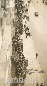 PRE-WWII GAS MASK QUEUE, LAMBETH TOWN HALL