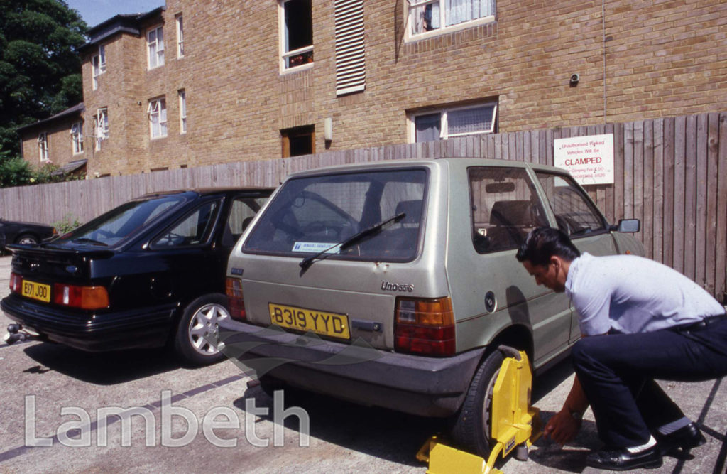 VEHICLE CLAMPING ON LAMBETH COUNCIL ESTATE