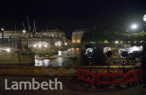 FILM SHOOT: JAMES BOND MOVIE SPECTRE, RIVER THAMES, LAMBETH