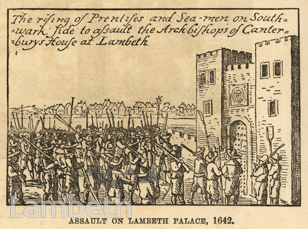 CIVIL WAR ATTACK ON LAMBETH PALACE