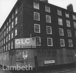 KILNER HOUSE PROTEST SQUAT, CLAYOTN STREET, KENNINGTON