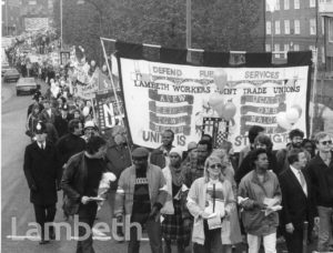 RATE CAPPING PROTESTS, CLAPHAM