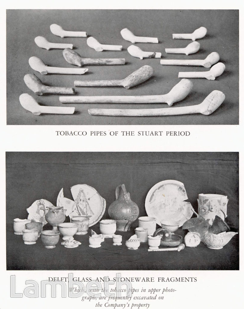 POTTERY EXCAVATED ON DOULTON COMPANY PROPERTY, LAMBETH