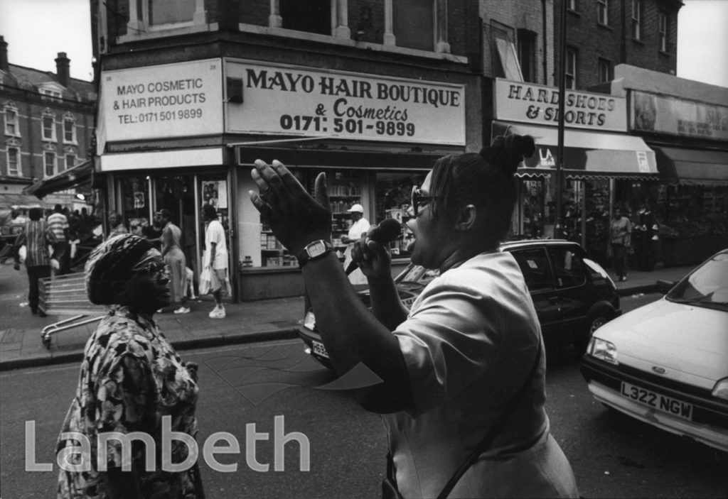 GOSPEL SINGER, ATLANTIC ROAD, BRIXTON