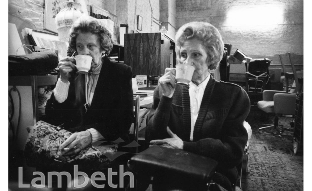 LADIES TAKING TEA, SECONDHAND STALL, BRIXTON MARKET