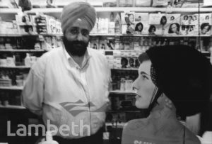 SIKH SHOP OWNER, BRIXTON MARKET, BRIXTON