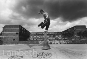 ROLLER BLADER, STOCKWELL PARK ESTATE, BRIXTON
