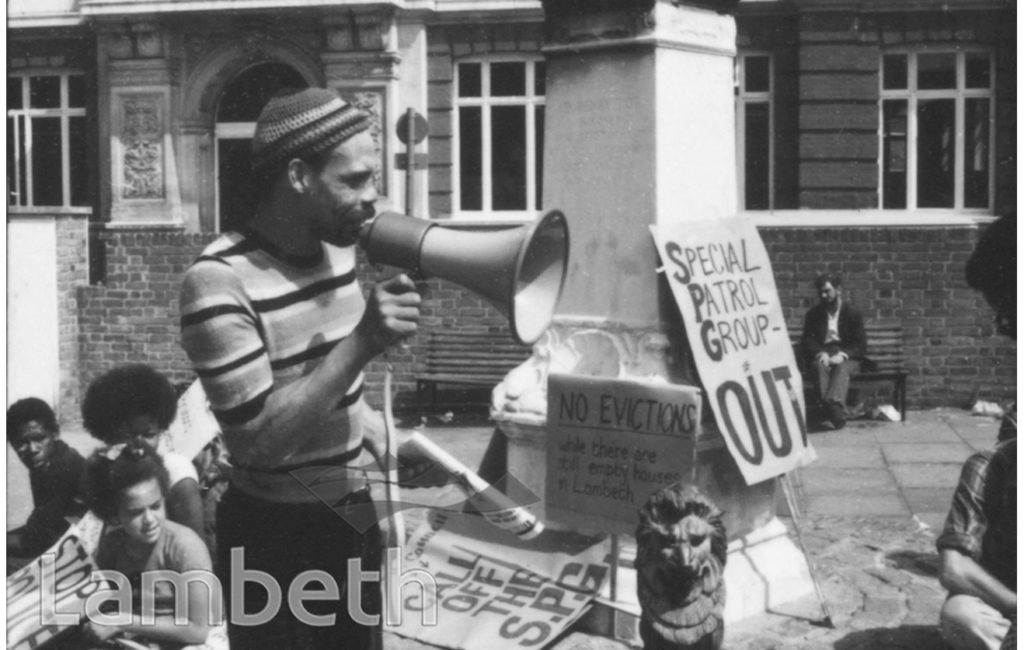 PROTESTER, BRIXTON OVAL, BRIXTON