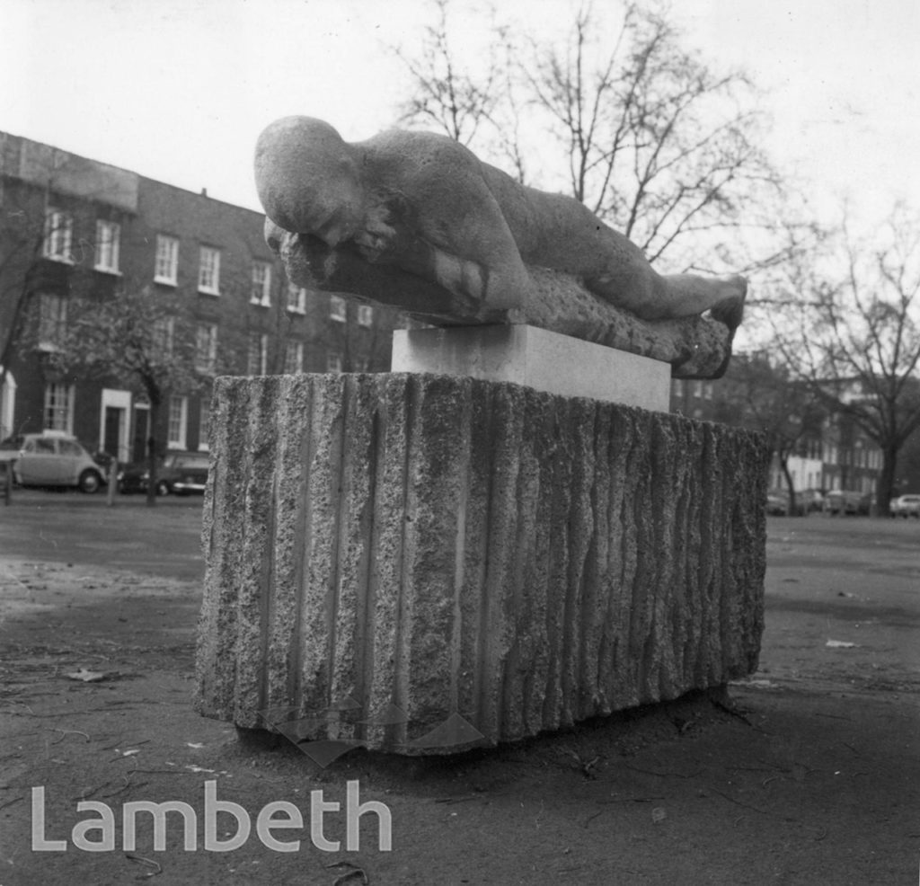 RECLINING FIGURE BY JAMES BUTLER, CLEAVER SQUARE, KENNINGTON
