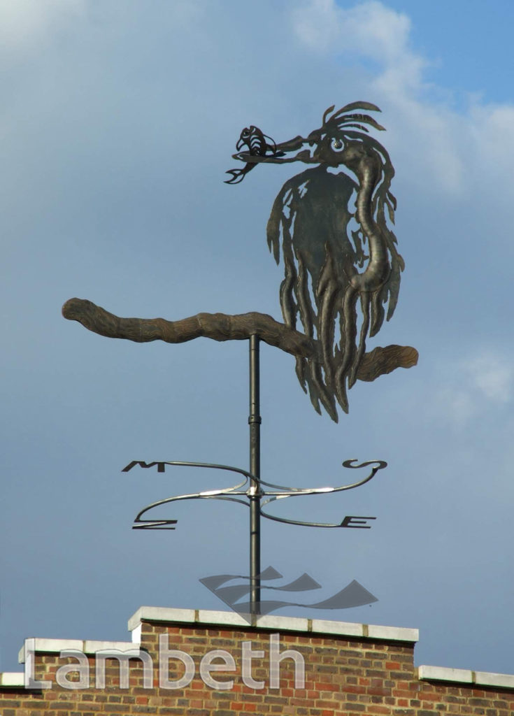 BRIXTON HERON SCULPTURE BY MAGGI HAMBLING, BRIXTON
