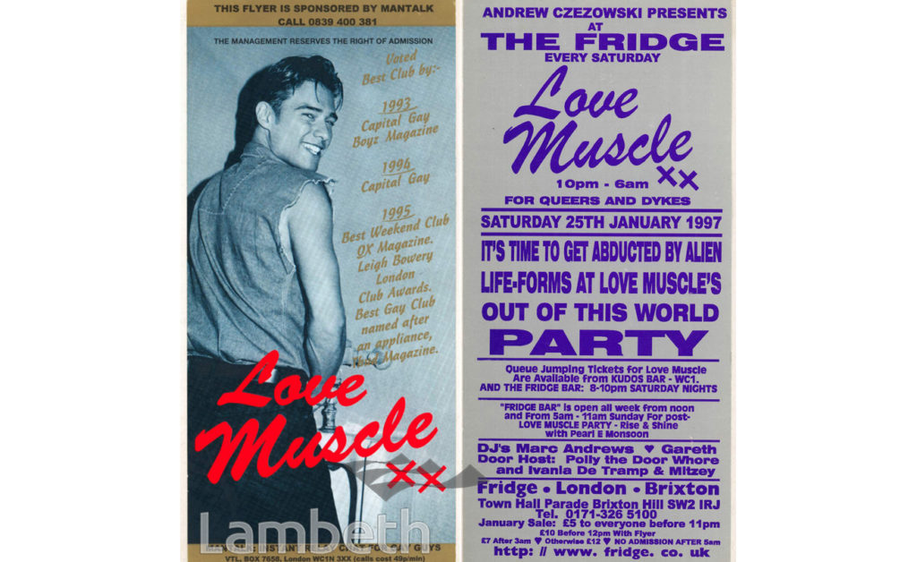 LOVE MUSCLE GAY NIGHT, THE FRIDGE, BRIXTON HILL, BRIXTON