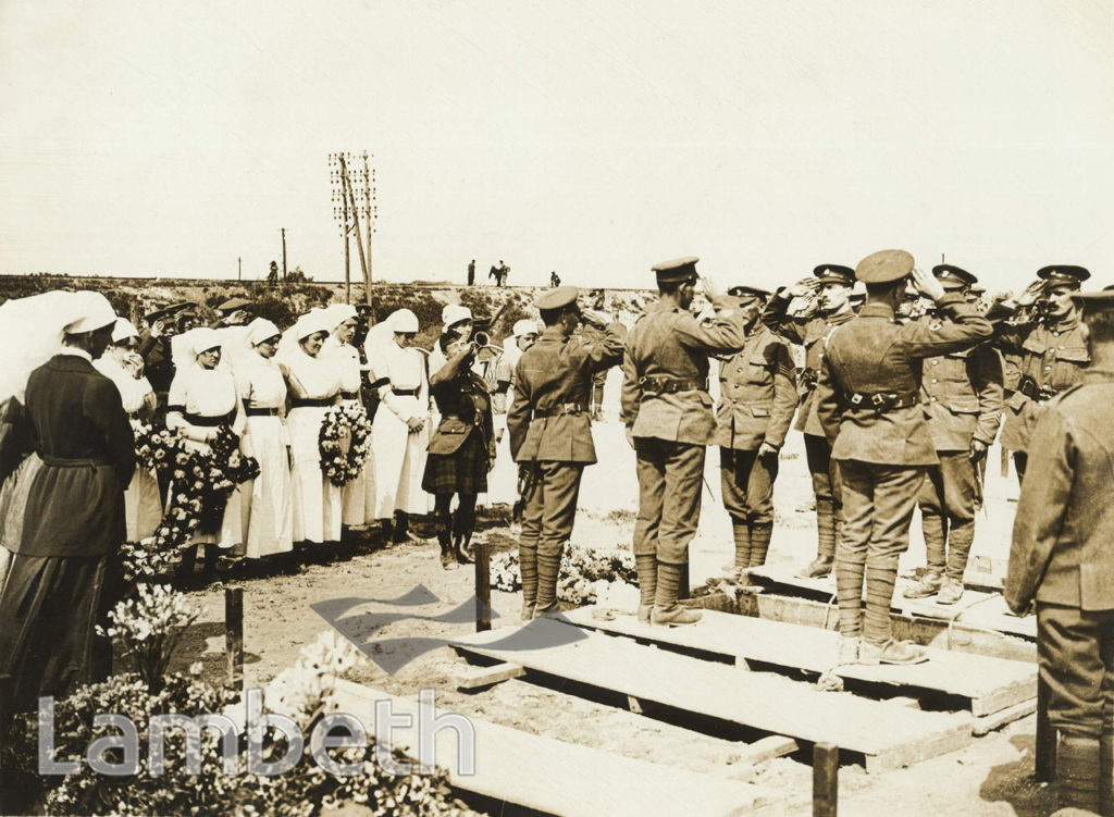 OFFICIAL WWI PHOTO: FUNERAL OF RED CROSS NURSE, FRANCE