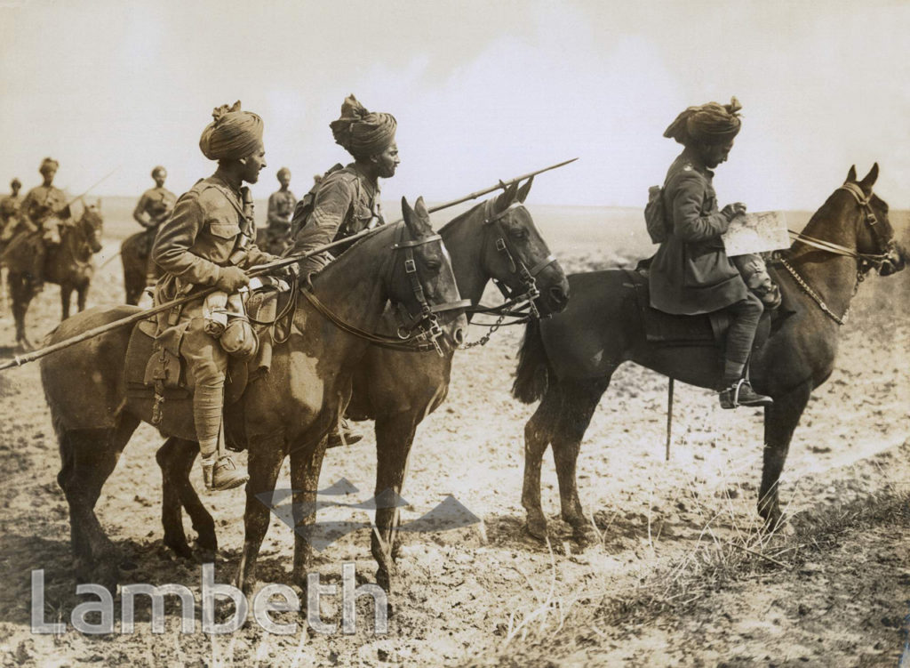 OFFICIAL WWI PHOTO: INDIAN ARMY BENGAL LANCERS, URAIGNES