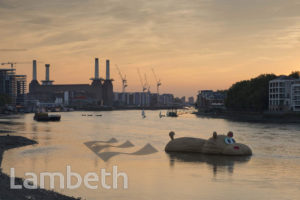 HIPPO ARTWORK, RIVER THAMES, VAUXHALL