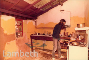KITCHEN IN SQUAT, 34 LINGHAM STREET, STOCKWELL