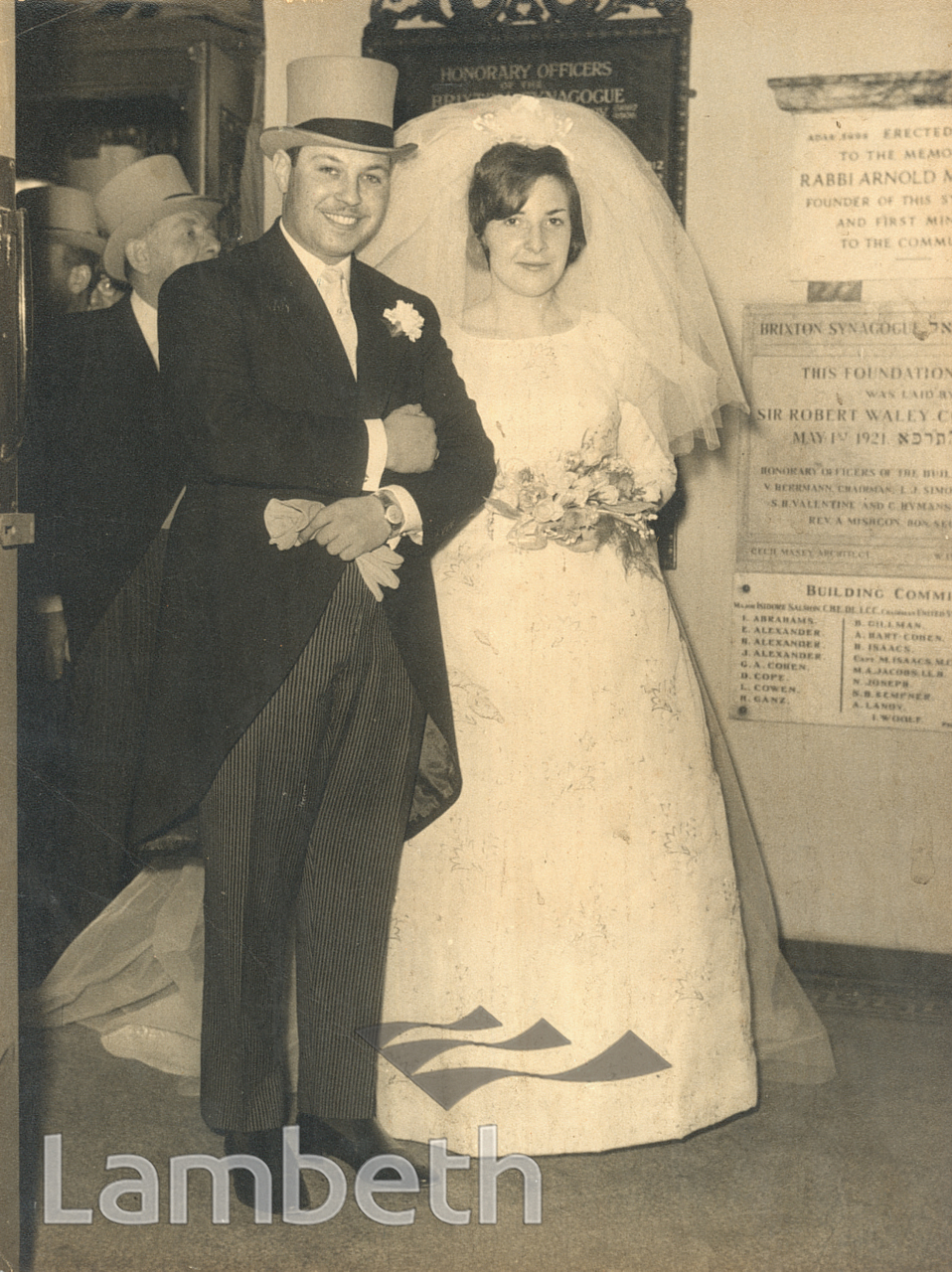 WEDDING PORTRAIT BY HARRY JACOBS, BRIXTON SYNAGOGUE