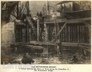DEMOLITION OF OLD WESTMINSTER BRIDGE
