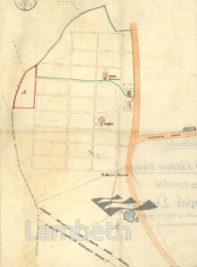 PLAN OF LAMBETH CEMETERY, TOOTING