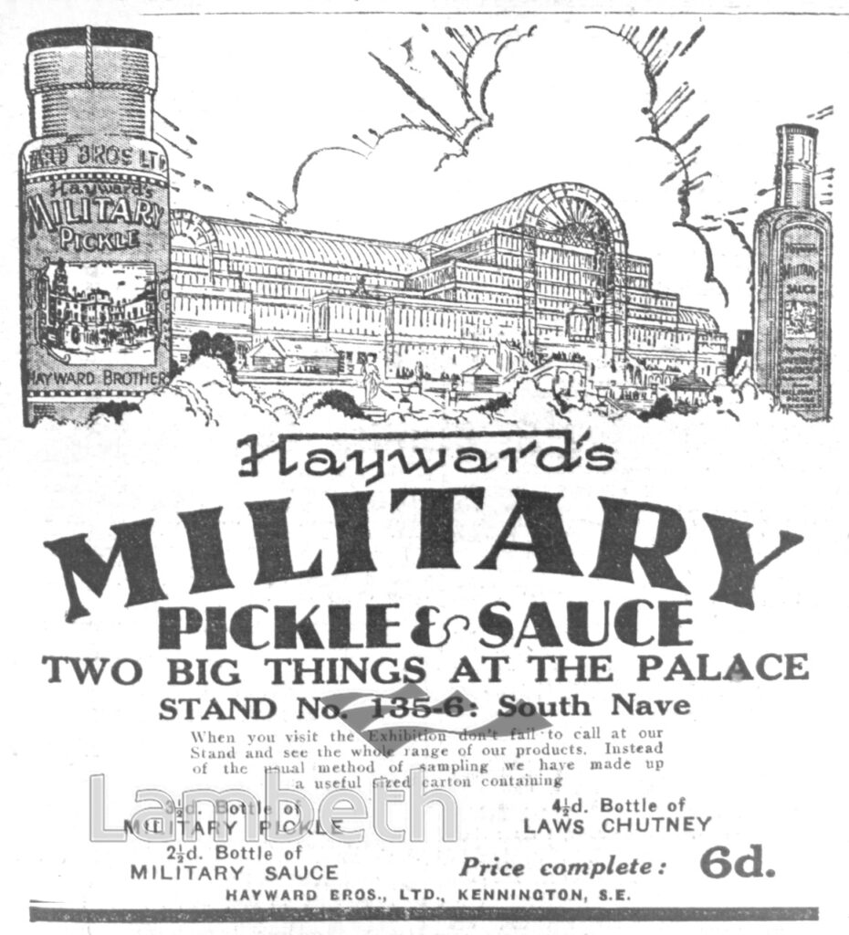 HAYWARD’S PICKLE ADVERT, CRYSTAL PALACE EXHIBITION